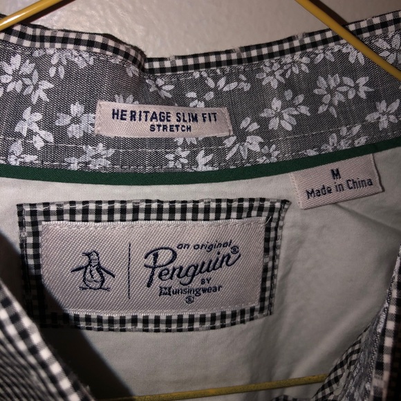 Patterned Penguin Button up - Picture 3 of 4